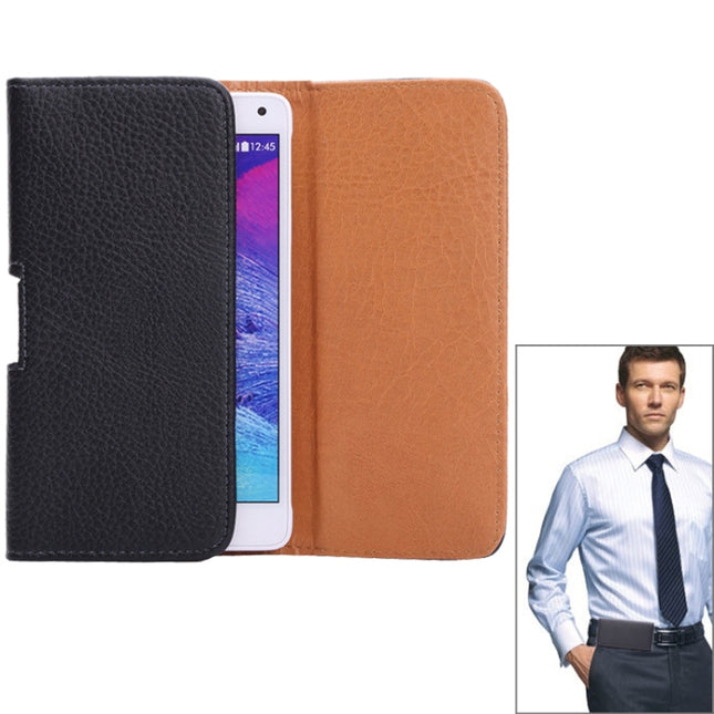 Litchi Texture Horizontal Style Waist Bag for Galaxy Note 4 / Note 3 / Note II / N7100