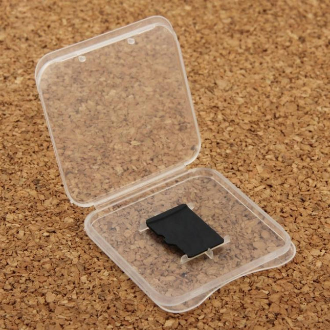 100 PCS Transparent Plastic Storage Card Box for Micro SD Card (TF Card), TF Card