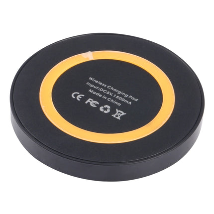 Universal QI Standard Round Wireless Charging Pad (White + Red), Black + Orange, White + Black, Black + Blue, Black + Red, White, Black + White, Grey+Black, White + Red