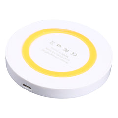 Universal QI Standard Round Wireless Charging Pad (White + Red), White + Orange, Black + Orange, White + Black, Black + Blue, Black + Red, White, Black + White, Grey+Black, White + Red, White + Blue