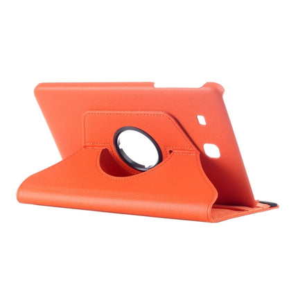 Litchi Texture 360 Degree Rotation Leather Case with Multi-functional Holder for Galaxy Tab E 9.6
