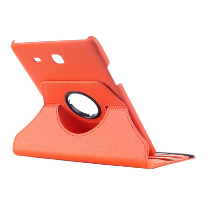 Litchi Texture 360 Degree Rotation Leather Case with Multi-functional Holder for Galaxy Tab E 9.6