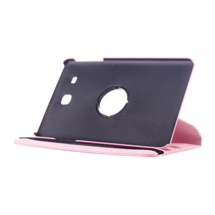 Litchi Texture 360 Degree Rotation Leather Case with Multi-functional Holder for Galaxy Tab E 9.6