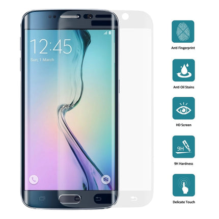 LOPURS 0.2mm 9H Surface Hardness 3D Curved Surface Full Screen Cover Explosion-proof Tempered Glass Film for Galaxy S6 edge