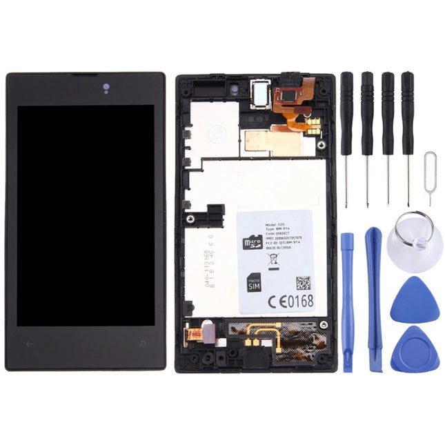 LCD Display + Touch Panel with Frame  for Nokia Lumia 520