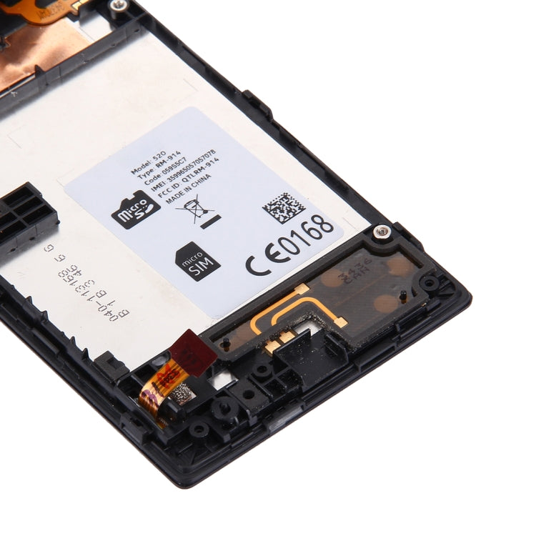 LCD Display + Touch Panel with Frame  for Nokia Lumia 520