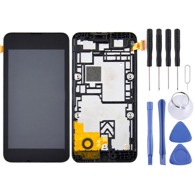LCD Screen and Digitizer Full Assembly with Frame for Nokia Lumia 530