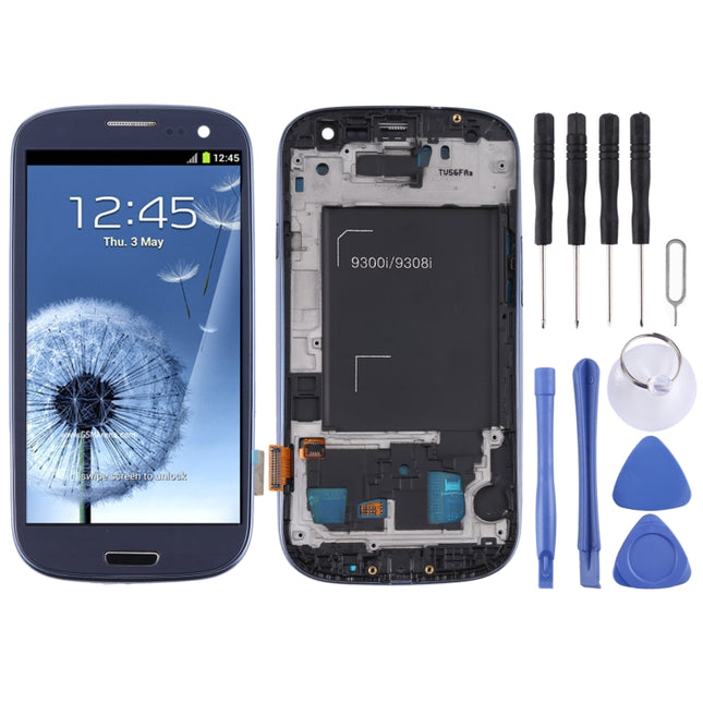 Original LCD Screen and Digitizer Full Assembly with Frame for Samsung Galaxy SIII / i9300, For Galaxy SIII / i9300