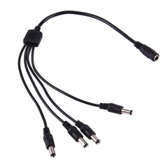 1 Female to 4 Male Plug 5.5 x 2.1mm DC Power Cable