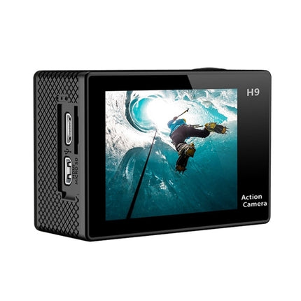 H9 4K Ultra HD1080P 12MP 2 inch LCD Screen WiFi Sports Camera, 170 Degrees Wide Angle Lens, 30m Waterproof, H9 4K (Black)