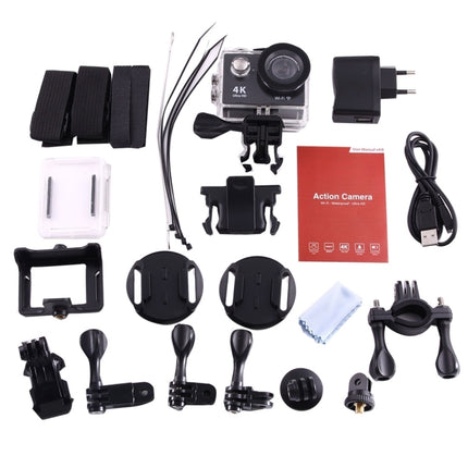 H9 4K Ultra HD1080P 12MP 2 inch LCD Screen WiFi Sports Camera, 170 Degrees Wide Angle Lens, 30m Waterproof, H9 4K (Black)