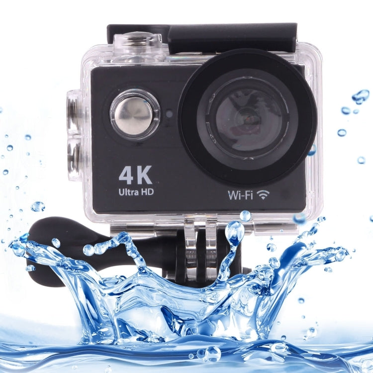 H9 4K Ultra HD1080P 12MP 2 inch LCD Screen WiFi Sports Camera, 170 Degrees Wide Angle Lens, 30m Waterproof, H9 4K (Black)