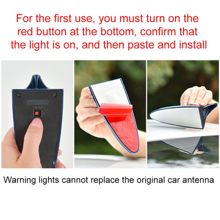 Solar Shark Fin High-positioned Alarm Light, Gray, Red, Gold, Blue