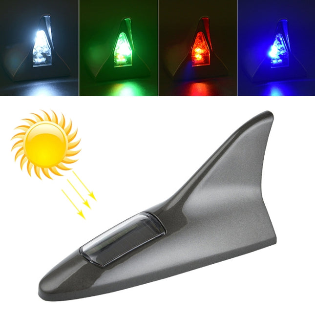 Solar Shark Fin High-positioned Alarm Light, Gray, Red, Gold, Blue