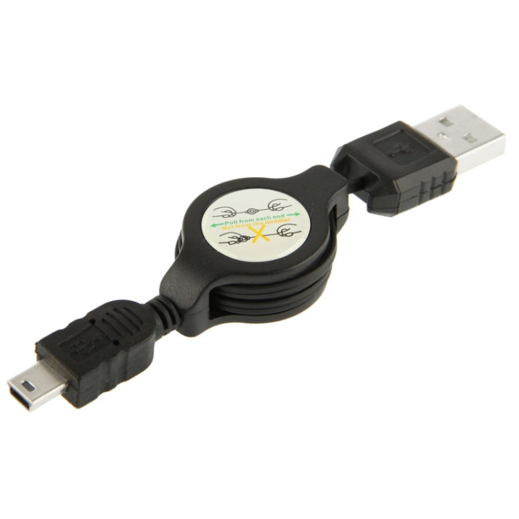 USB Retractable Data & Charger Cable for Motorola V3 / Mobile Phone / MP3 / MP4 / Digital Camera / GPS, Length: 10cm (Can be Extended to 80cm),  Black