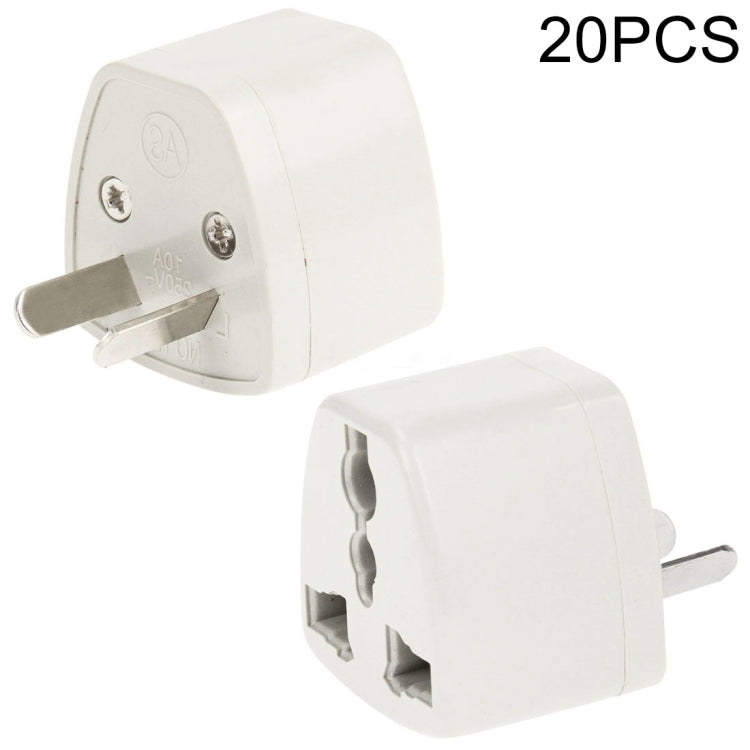 20 PCS Plug Adapter, Travel Power Adaptor with AU Socket Plug, AU Plug(20 PCS)