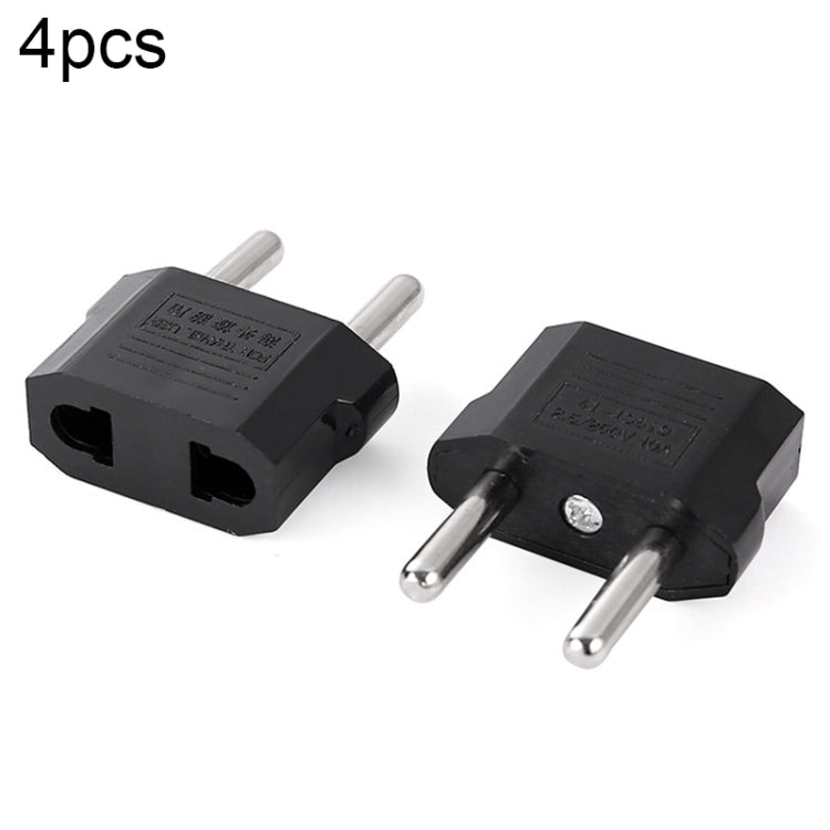 4pcs US to EU Plug Charger Adapter, Travel Power Adapter with Europe Socket Plug, US to EU Plug