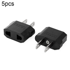 5pcs EU Plug to US Plug Charger Adapter, Travel Power Adaptor with United States Socket Plug, EU to US Plug