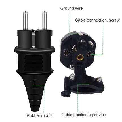 Plug Adapter, Travel Power Adaptor with EU Plug, EU Plug Male