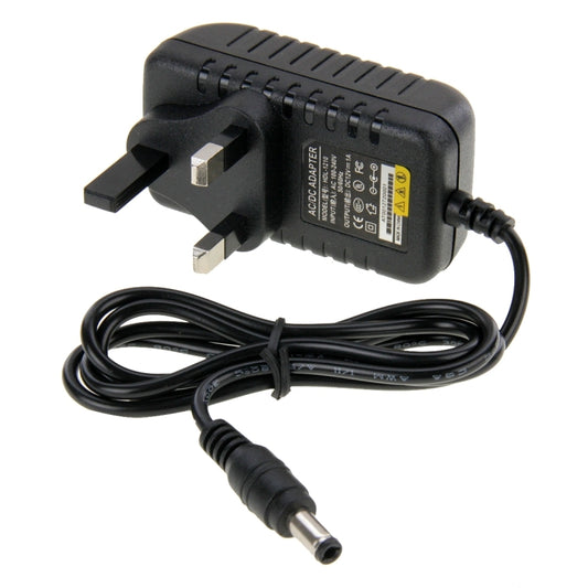 UK Plug AC 100-240V to DC 12V 1A Power Adapter, Tips: 5.5 x 2.1mm, Cable Length: about 90cm, DC 12V 1A, UK Plug