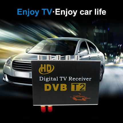High Speed 90km/h H.264 / AVC MPEG4 Mobile Digital Car DVB-T2 TV Receiver, Suit for Europe / Singapore / Thailand / Africa ect. Market