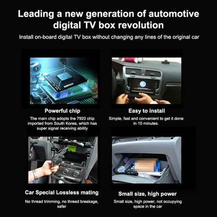 High Speed 90km/h H.264 / AVC MPEG4 Mobile Digital Car DVB-T2 TV Receiver, Suit for Europe / Singapore / Thailand / Africa ect. Market