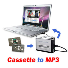 Tape to PC Super USB Cassette to MP3 Converter Capture Audio Music Player, Tape to MP3 Black