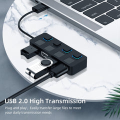 4 Ports USB 2.0 HUB with 4 Switch, 4 Ports with 4 Switch (Black), 4 Ports with 4 Switch (White)