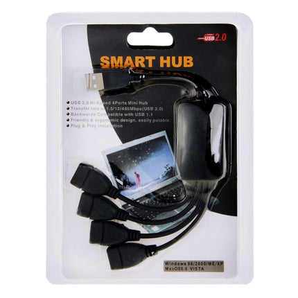 Universal 4 Ports USB 2.0 480Mbps High Speed Cable Hub for PC