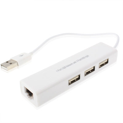 1 Port USB Network With 3 Port USB Hub To Female RJ45 Ethernet Lan Adapter Card