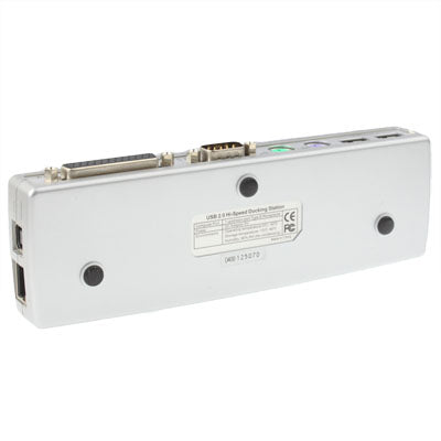 Hi-speed USB 2.0 Docking Station with 8 Ports (2xUSB 2.0 + PS2 Mouse + PS2 Keyboard + RS232 + DB25 + LAN + Upstream),Black, Docking Station (Silver), Docking Station (Black)