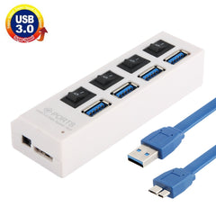 4 Ports USB 3.0 HUB, Super Speed 5Gbps, Plug and Play, Support 1TB , 4 Ports (Black), 4 Ports (White)