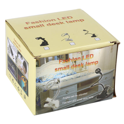 3W 360 Degree Rotation USB Metal Flexible Neck LED Light with Switch & Clip (Warm White Light Silver)