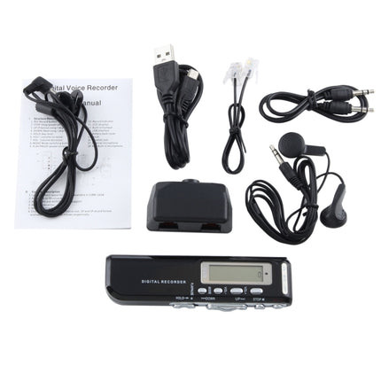 4GB Digital Voice Recorder Dictaphone MP3 Player, Support Telephone Recording, VOX Function(Black)