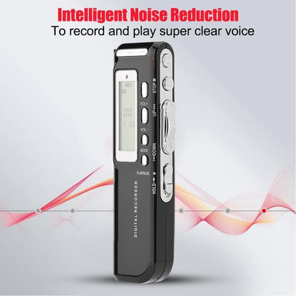 8GB Digital Voice Recorder Dictaphone MP3 Player, Support Telephone recording, VOX function, Power supply: 2 x AAA battery(Black)