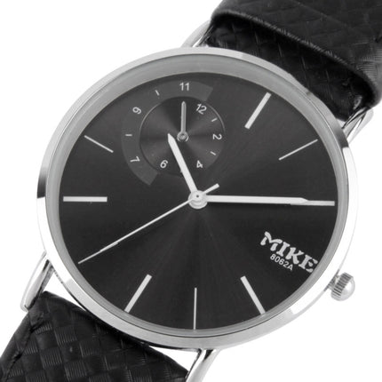 Black Dial Women Quartz Leather Watch / Couple Watch