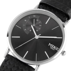 Black Dial Women Quartz Leather Watch / Couple Watch