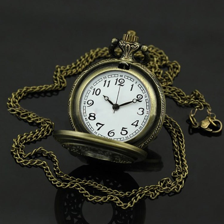 Butterfly Pattern Zinc Alloy Chain Analog Quartz Pocket Watch, Butterfly Pattern
