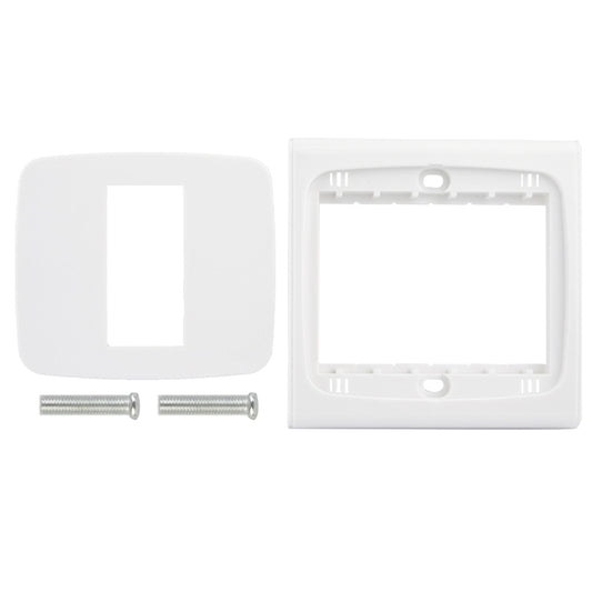 Wall Plate with Screw for Blank Inserts - 1 Hole, Use around the world