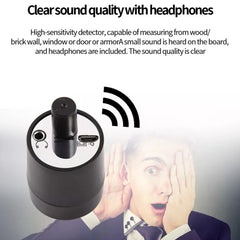 Powerful Audio Wiretap Listen Device Fold Ear Amplifier Wall Door Eavesdropping Surveillance with Earphone