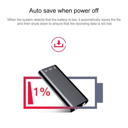 3-in-1-Mini-Sprachrekorder + 8 GB Flash-Disk + MP3-Player