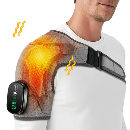 Heated Shoulder Massager Machine Eletric Vibration Heating Shoulder Massage Heater Belt Arm Hand Muscle Relaxation Pad Warmer