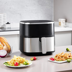 KOMORE 6L Air Fryer with Smart Touch Display & Non-stick Basket & 60 Minutes Timer & 80°C-200°C Adjustable Temperature