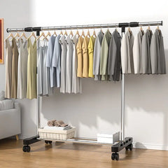 Telescopic Mobile Clothes Rack