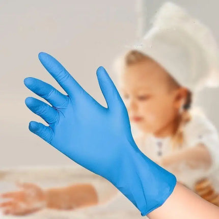 Kids Disposable Nitrile Gloves Children Powder Latex Free Household Cleaning Gloves Crafting Painting Gardening Washing Gloves