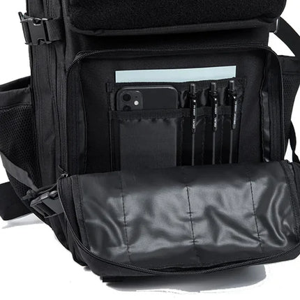 QT&QY 50L Tactical Backpack survival Bag Hunting MOLLE Backpack GYM For Men EDC Outdoor Hiking Rucksack Witch Bottle Holder