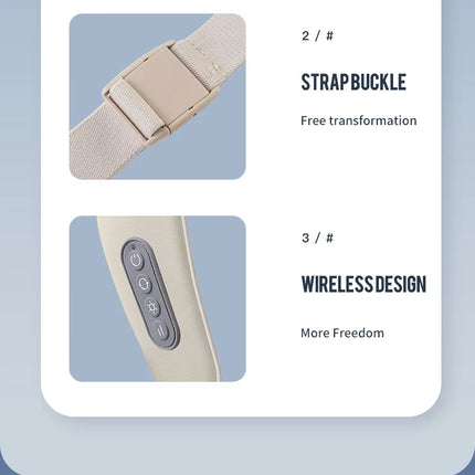 Wireless Neck And Back Massager Neck And Shoulder Kneading Massage Shawl Neck Cervical Relaxing Trapezius Massager