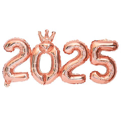 2025 Foil Number Balloons New Year Eve Party Photo Props Decoration Supplies 2024 Xmas Navidad Noel Christmas Home Decor