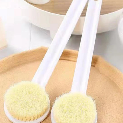 1 Pack Long Handle Shower Brush Unisex Senior Single Side Back Brush Bath Brush Exfoliating Suitable For Wet And Dry Brushes