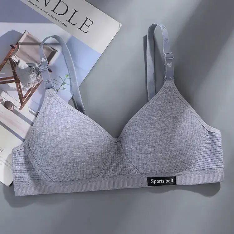 Women Cotton Push Up Bra AB Cup Bra Wireless Gathered Comfort V Brassiere Lingerie Bralette For Women Seamleass Bras Underwear